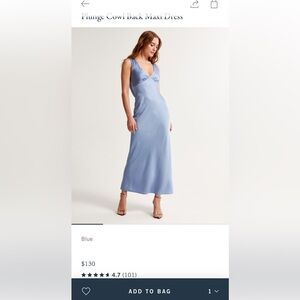 Abercrombie plunging cowl back maxi dress